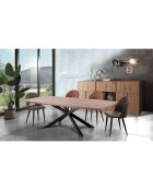 Table à rallonge Hics 5 chêne/noir - 76x90x160/210 cm