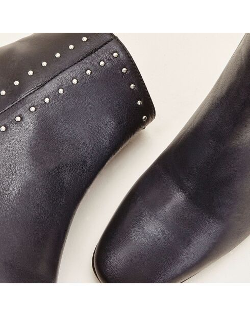 Bottines en Cuir Wiley noires - Talon 6 cm