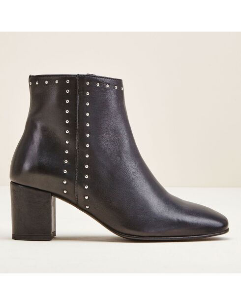 Bottines en Cuir Wiley noires - Talon 6 cm