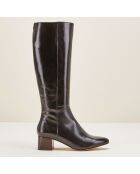 Bottes en Cuir Carlotine noires