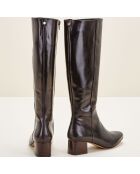 Bottes en Cuir Carlotine noires