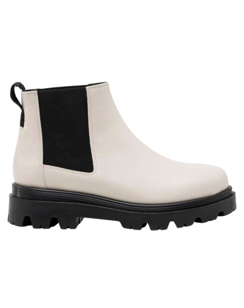 Chelsea boots en Cuir Lova crème