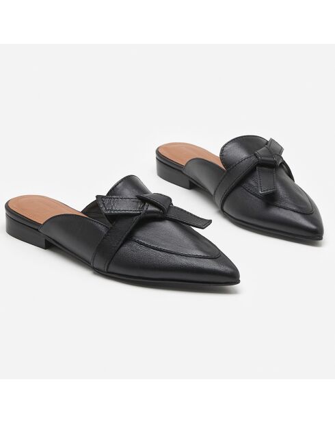 Mules en Cuir Anina noires