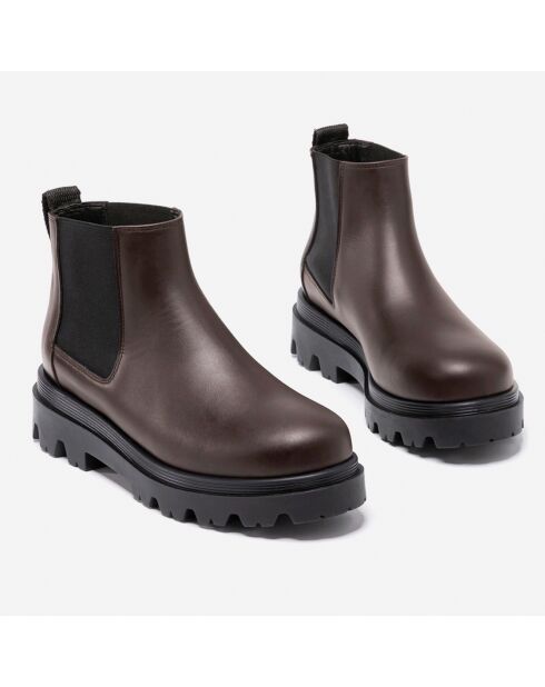 Chelsea boots en Cuir Lova marron