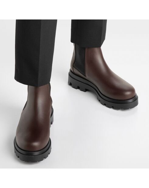 Chelsea boots en Cuir Lova marron