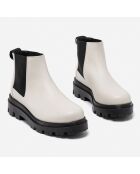 Chelsea boots en Cuir Lova crème