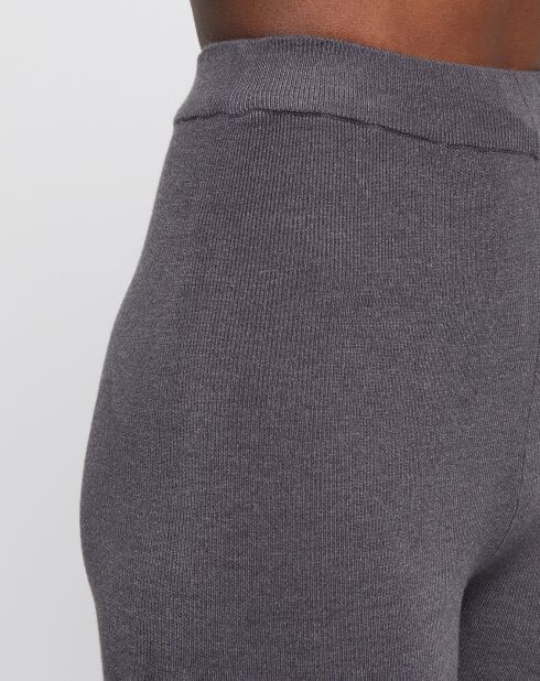 Legging en Maille côtelée extensible Louis gris foncé