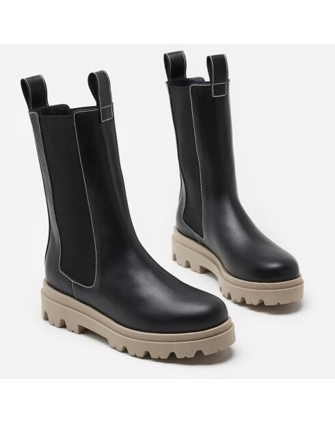 Chelsea boots en Cuir Lia noires