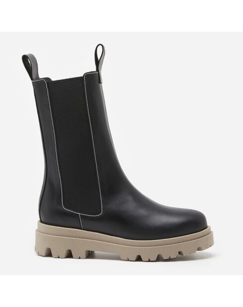 Chelsea boots en Cuir Lia noires