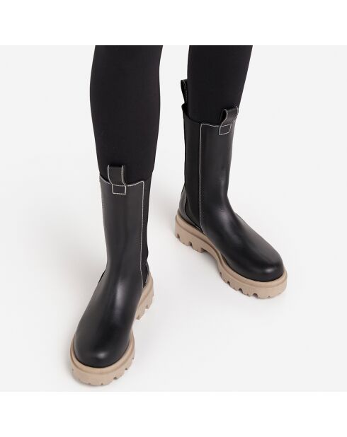 Chelsea boots en Cuir Lia noires