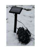 Guirlande solaire électrique 180 LEDs noire - 12 m