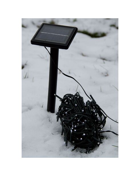 Guirlande solaire électrique 180 LEDs noire - 12 m