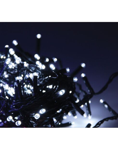 Guirlande solaire électrique 180 LEDs noire - 12 m