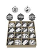 16 Boules argentées - D.6 cm