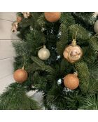 Coffret 50 boules + 1 étoile multicolore - 46x27x47 cm