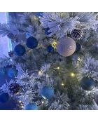 Coffret 50 boules + 1 étoile multicolore - 46x27x47 cm