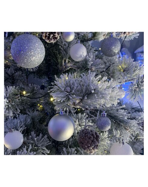 Coffret 50 boules + 1 étoile multicolore - 46x27x47 cm