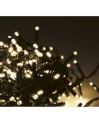 Guirlande électrique scintillante 180 LEDs blanc chaud