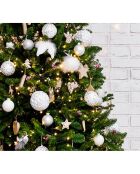 Guirlande électrique scintillante 180 LEDs blanc chaud