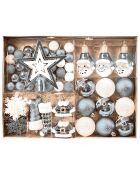 Set décoration sapin argenté - 71 pièces