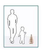 Sapin en bois - H.40 cm