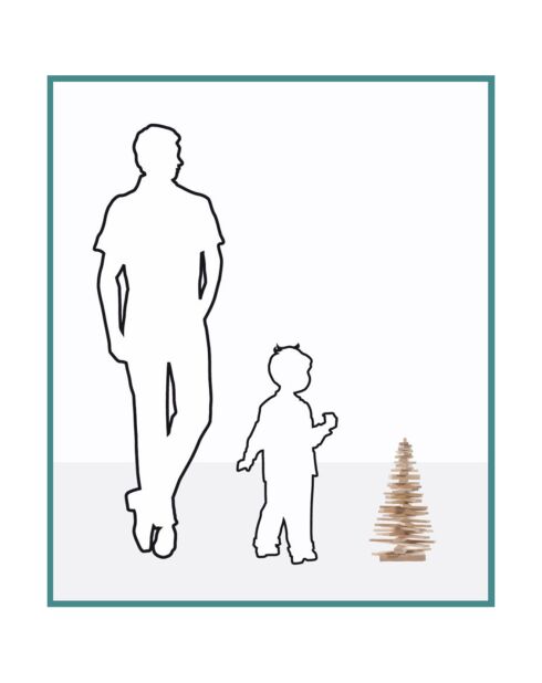 Sapin en bois - H.40 cm