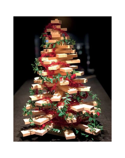 Sapin en bois - H.40 cm