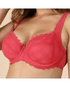 Soutien-gorge minimiseur en dentelle Olive rose