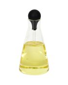Bouteille pour huile avec pipette noir/transparent - 8.5x15x8.5 cm