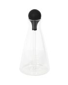 Bouteille pour huile avec pipette noir/transparent - 8.5x15x8.5 cm