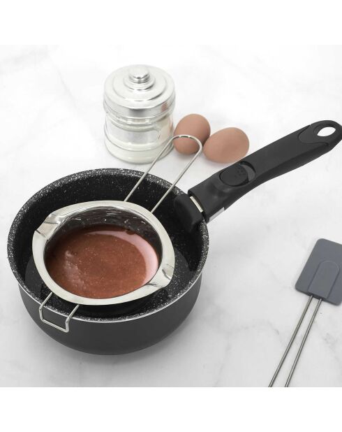 Bol pour bain-marie gris - 26x6x11 cm
