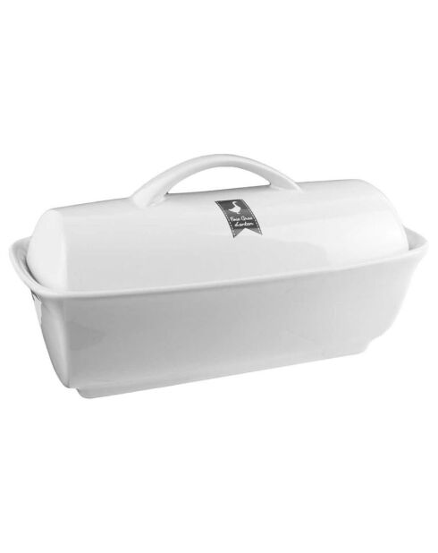 Terrina di foie gras con medaglione in gres - 26x14x13,7 cm