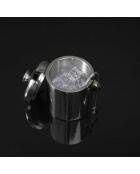 Seau à glace avec couvercle gris - 13.5x14x13.5 cm