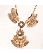 Merinas goud/beige topaas halsketting
