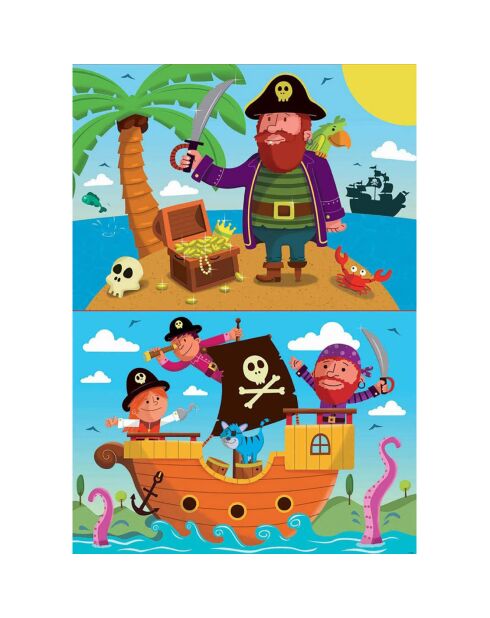 2 puzzle pirati - 20 pezzi