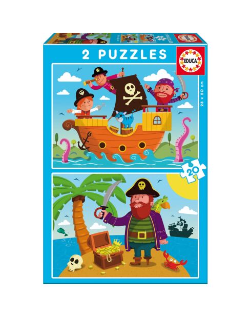 2 puzzle pirati - 20 pezzi