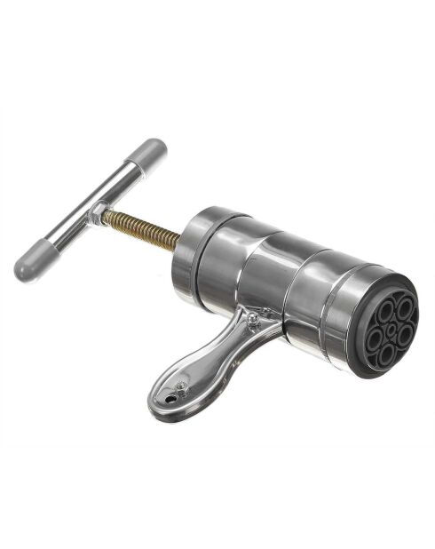 Machine à pâtes manuelle 5 formes grise - 18x6x19 cm