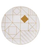 Service de table en porcelaine Jupiter blanc/doré - 24 Pièces