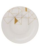 Service de table en porcelaine Jupiter blanc/doré - 24 Pièces