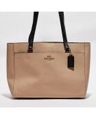 Sac cabas en Cuir Addison taupe - 27.9x13.9x36.9 cm