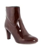 Bottines en Cuir Zélie bordeaux