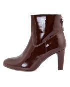 Bottines en Cuir Zélie bordeaux