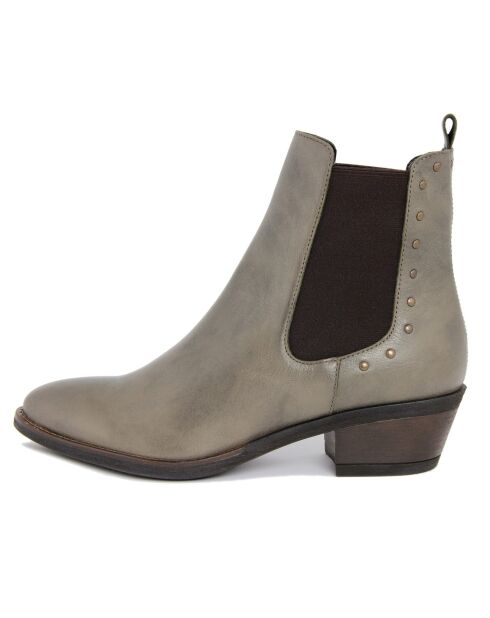 Bottines en Cuir Sara grises