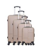 4 Valises 4 roues simples Miami 75/65/55/46 cm dorées