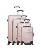 4 Koffer 4 Räder Simple Miami 75/65/55/46 cm Roségold