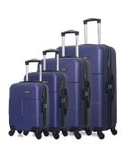 4 einfache 4-Rad-Koffer Miami 75/65/55/46 cm marineblau