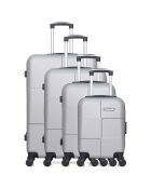 4 Valises 4 roues Miami 75/65/55/46 cm argentées