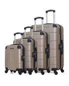 4 Valises 4 roues Ottawa 75/65/55/46 cm dorées