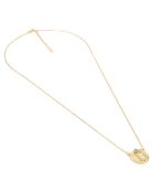 Collier doré/bleu