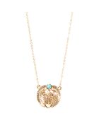 Collier doré/bleu